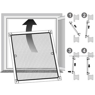 Hyönteisten näytön kehys, jossa säänauha